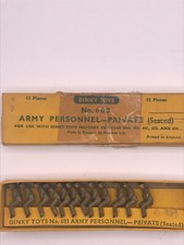 Dinky Toys 603 Army Personnel Seated Privates For Use With Military Vehicles x12
