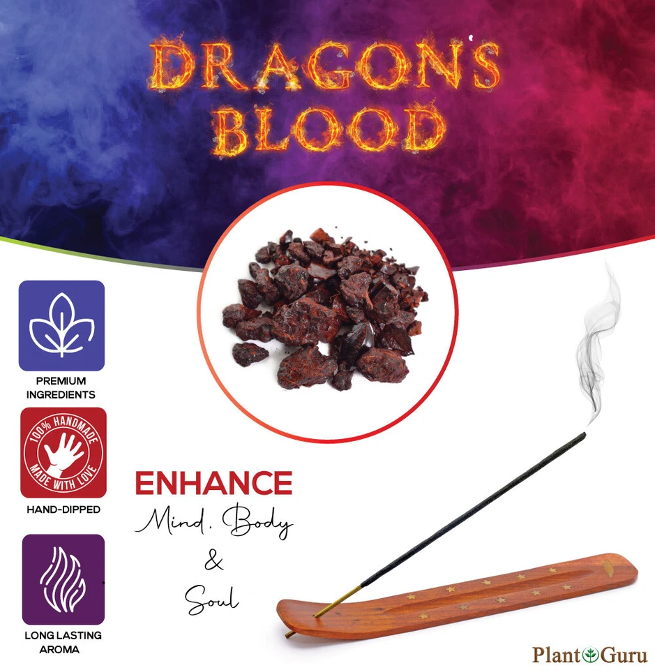 DRAGONS BLOOD Incense Sticks 11" Bulk Pack Wholesale Hand Dipped Lot - Image 3 of 4