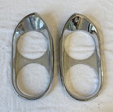 1961-62 Chrysler New Yorker 300g 300 H Newport Pair Headlight Bezels 61 1962
