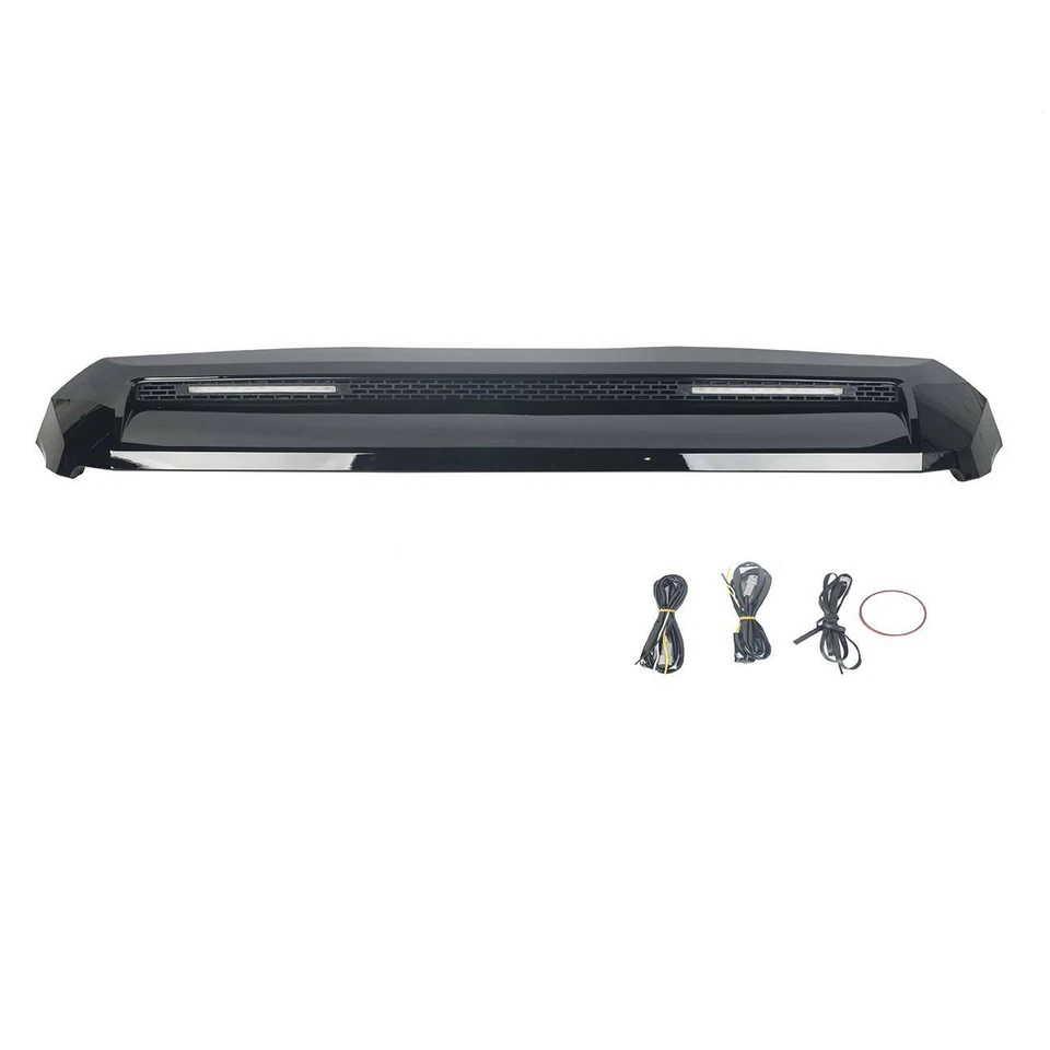 For 2014-21 Toyota Tundra W/Light Bar Front Upper Hood Bulge Molding Grille Trim - Image 2 of 4