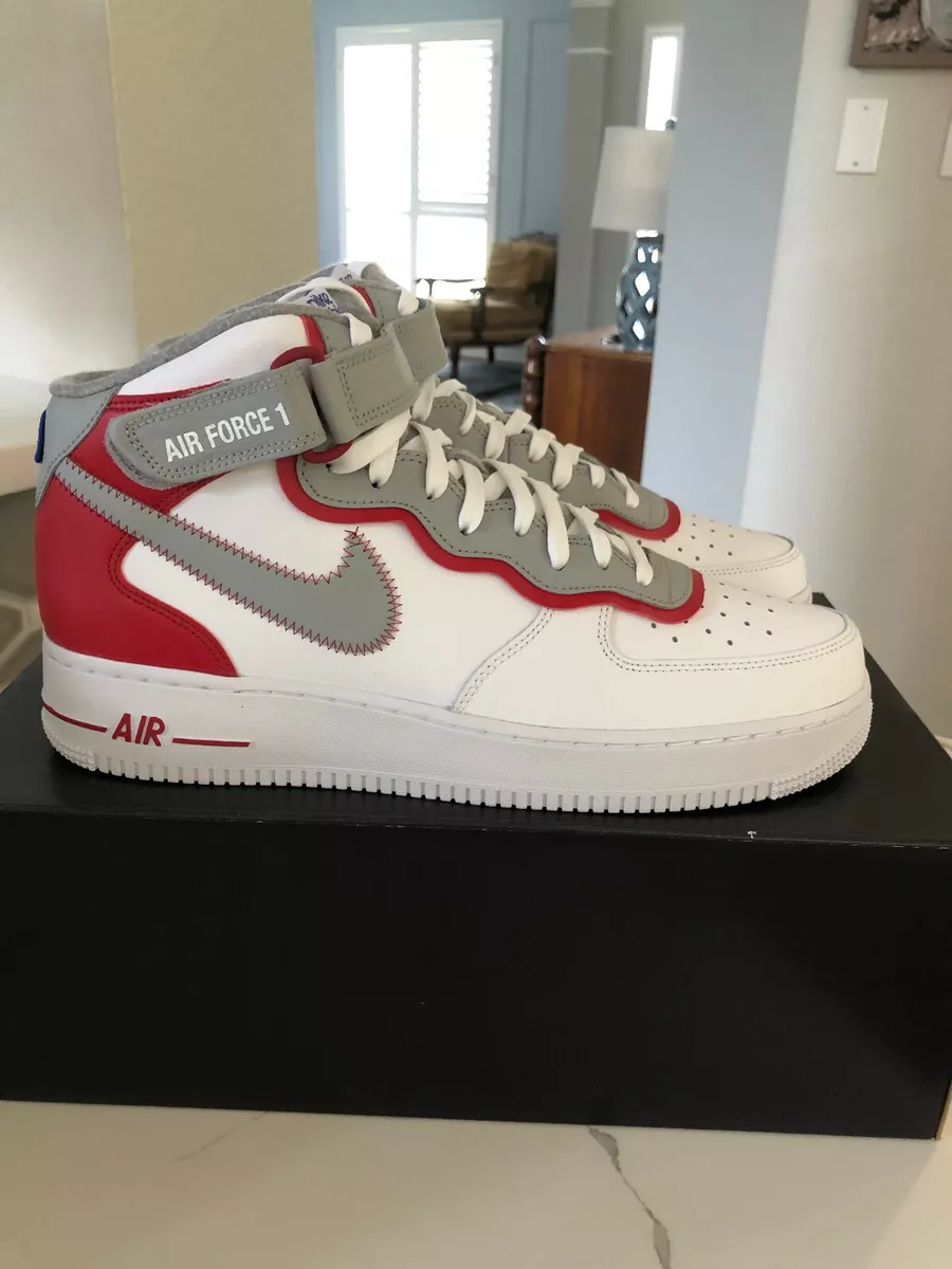 Nike Air Force Mid &#039;07 Club White/Lt Red, SZ 12 | eBay