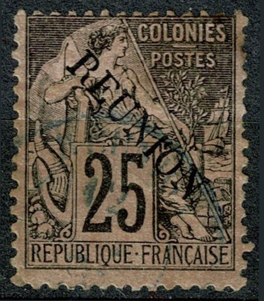 Re・union U8584 REUNION 1891 Definitive issue type Sage overprinted reunion