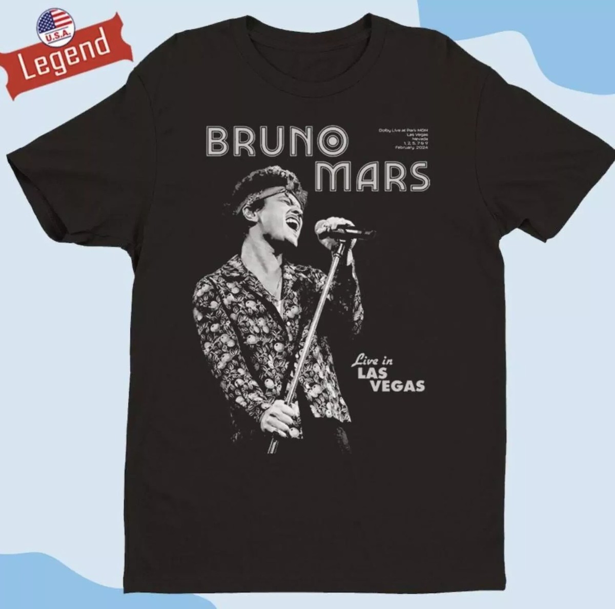 BRUNO MARS ライブTシャツ M ブルーノマーズ Live in JAPAN 2024 Tシャツ Mサイズ 東京ドーム