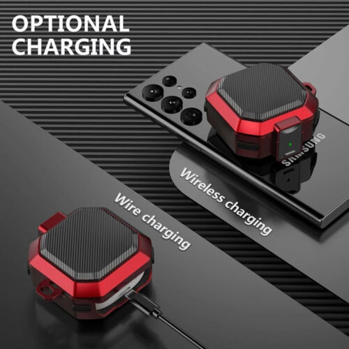 Funda con llavero a prueba de golpes para Samsung Galaxy Buds 2 Pro / Buds Live / Pro - Imagen 4 de 17