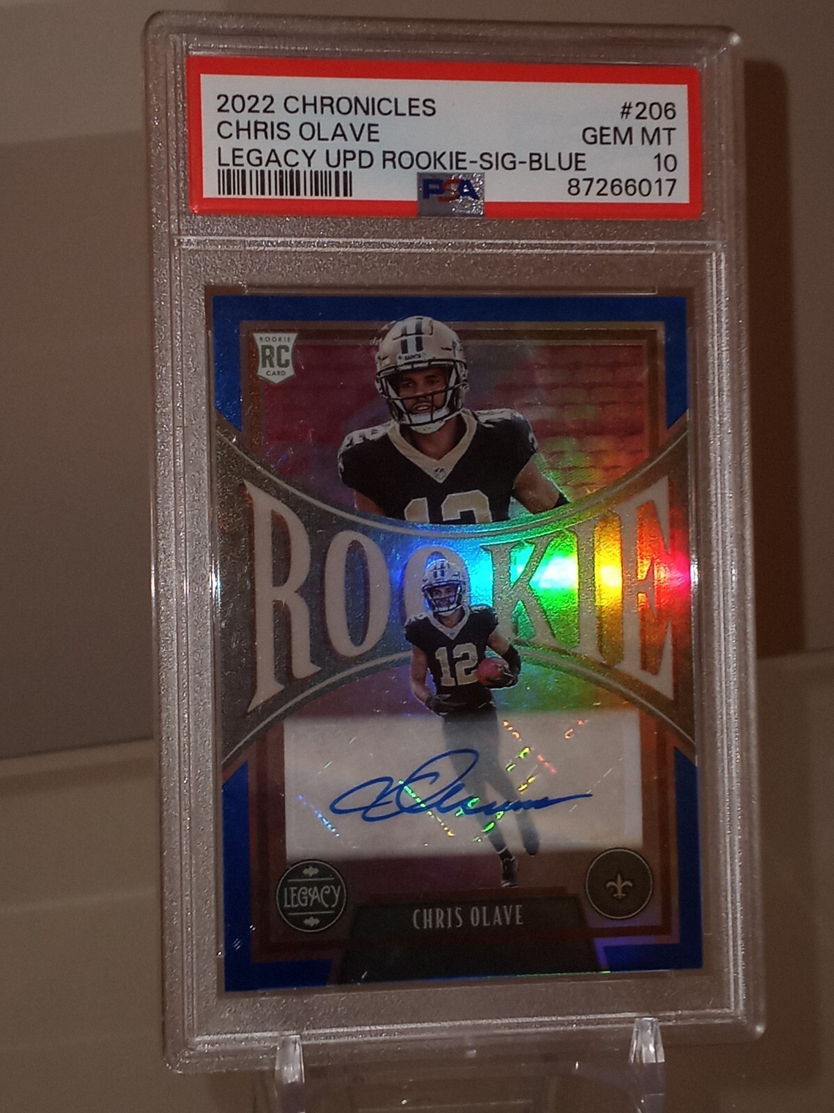 Chris Olave Panini Chronicles Legacy Update Rookies #206 Signature-Blue