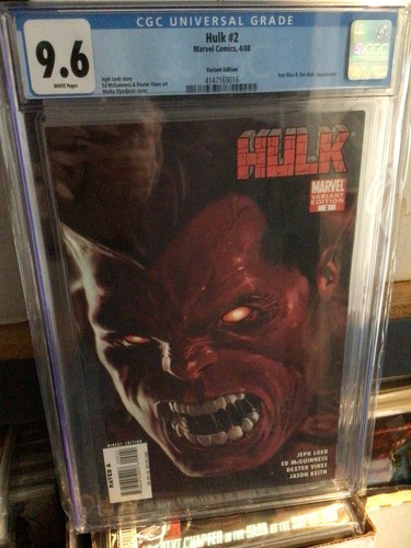 HULK #2 MARVEL 2008 CGC 9.6 WP DJURDJEVIC COVER RED HULK