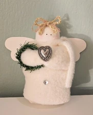 Hearts & Ivy Angel plush stuffed figure 3" Hearts and Ivy Ornament Mini
