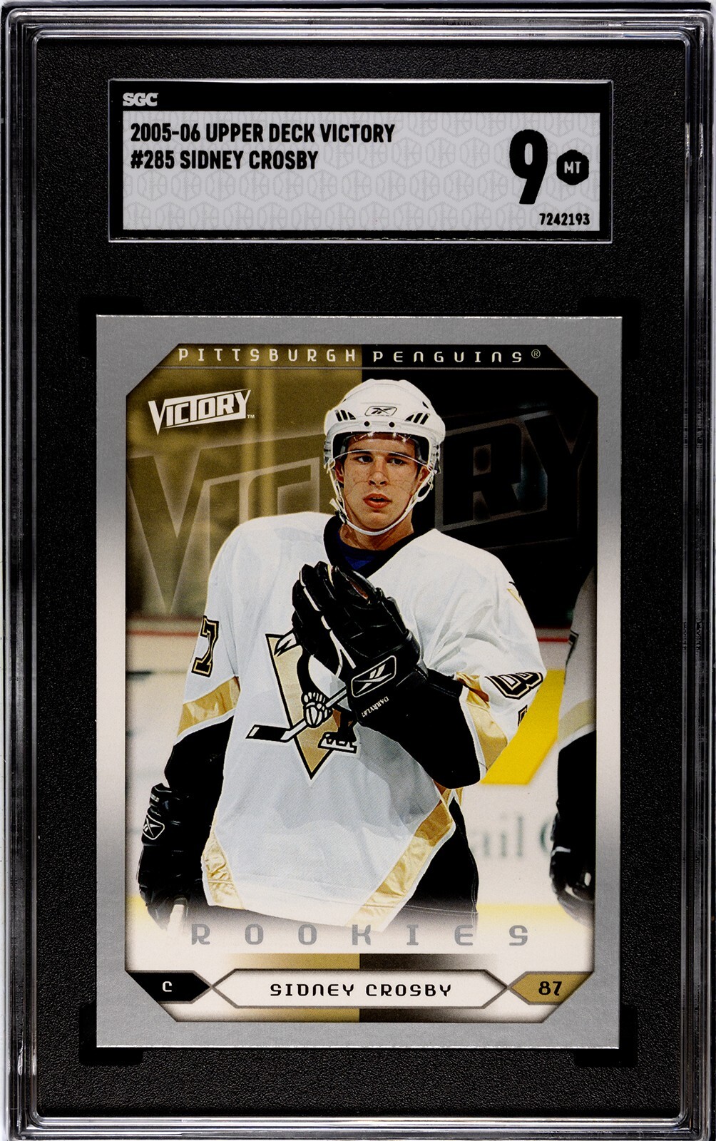 2005-06 UD Victory SIDNEY CROSBY ROOKIE Penguins #285 SGC 9 MINT Condition!