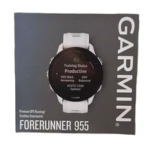 Garmin Forerunner 955 Premium GPS Running Triathlon Smartwatch Whitestone NEW