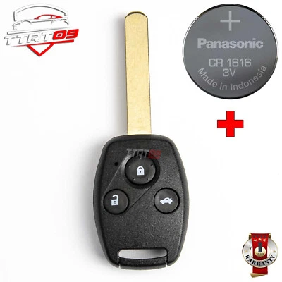 CLÉ COQUE POUR HONDA CIVIC ACCORD JAZZ CR-V FR-V STREAM 3 BOUTONS + CR1616