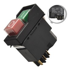 Pushbutton Switch for KJD17 6pin 18A 127V for Table Saw Replacement Part