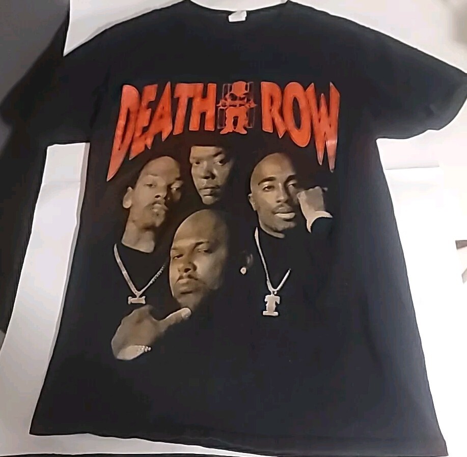FILA T shirt vintage Death Row Records rap Tupac Snoop Dogg Dr Dre SMALL