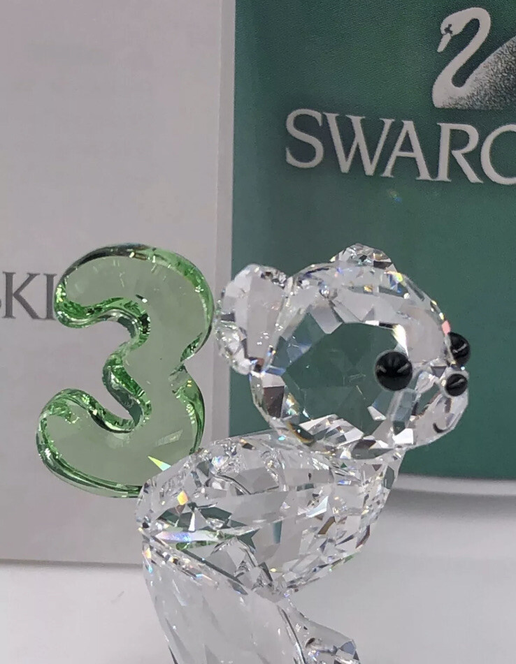 NIB 100% Authentic Swarovski Kris Bear Number Three 3