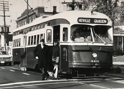 Toronto Transit Commission TTC #4401 Neville Queen Streetcar Trolley B&W Photo
