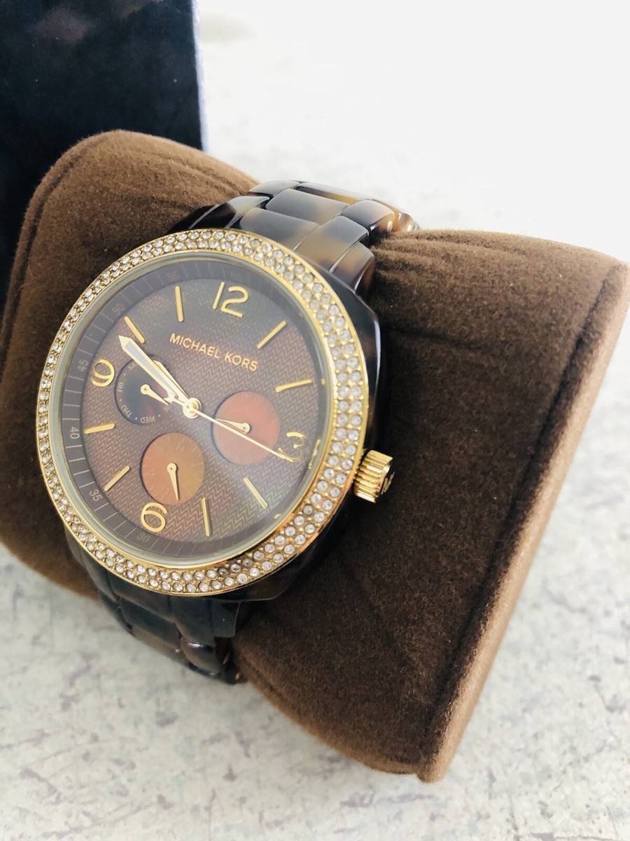 Michael Kors Watch BOYFRIEND Gold and Tortoise Shell Acrylic Ladies MK5086 Michael Kors Watch Boyfriend Gold And Tortoise Shell Acrylic  main image 2