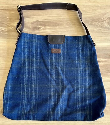 Stormy Kromer Shoulder Bag Tote - Wool & Nylon - Blue Plaid - NWOT