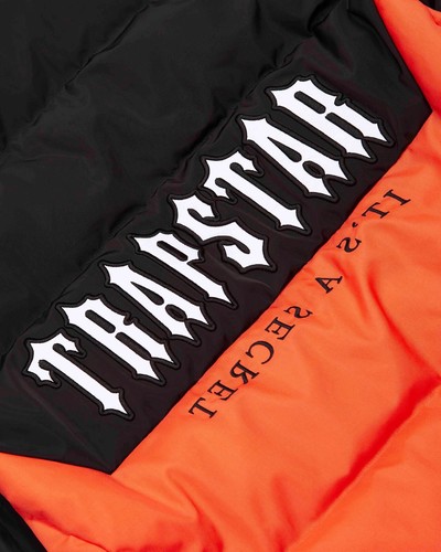 *SALE* TRAPSTAR DECODED PUFFER 25 - BLACK/ORANGE, SIZE SMALL - Picture 5 of 13