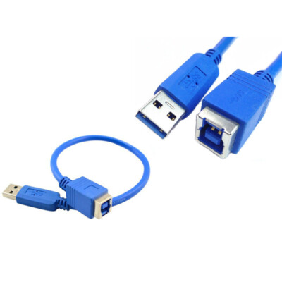 USB 3.0 Type A Male to 3.0 Type B Female Converter Adapter Cable Printer Scanner