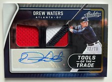 2022 Absolute Tools of the Trade Drew Waters Rookie Dual Patch Auto RPA 72/78