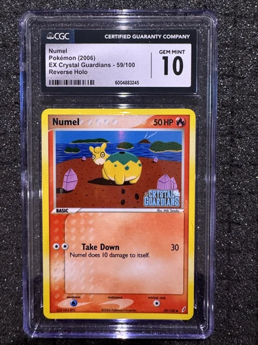 Numel Pokemon 2006 EX Crystal Guardians 59/100 Reverse Holo CGC Gem Mint 10 