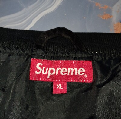 2014 FW Supreme Velour Eagle Bomber Jacket Velvet Size L-XL | eBay