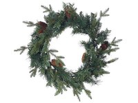 Moderner Weihnachtskranz Kunststoff Mit Zapfen Zweige GrüN Rund 60 Cm Kamerun