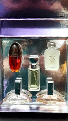5 PC Gift Set~**CALVIN KLEIN~OBSESSION~ETERNITY~CK One + 2 EUPHORIA**~.5 Oz Each