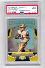 EZEKIEL ELLIOTT 2016 CERTIFIED GOLD TEAM MIRROR GOLD ROOKIE RC #25/25 PSA 9 MINT