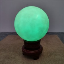1486g Resplandor en la Oscuridad Dios de la Riqueza Tibetana Antigua Bola Luminosa Cuentas Dzi Antiguas