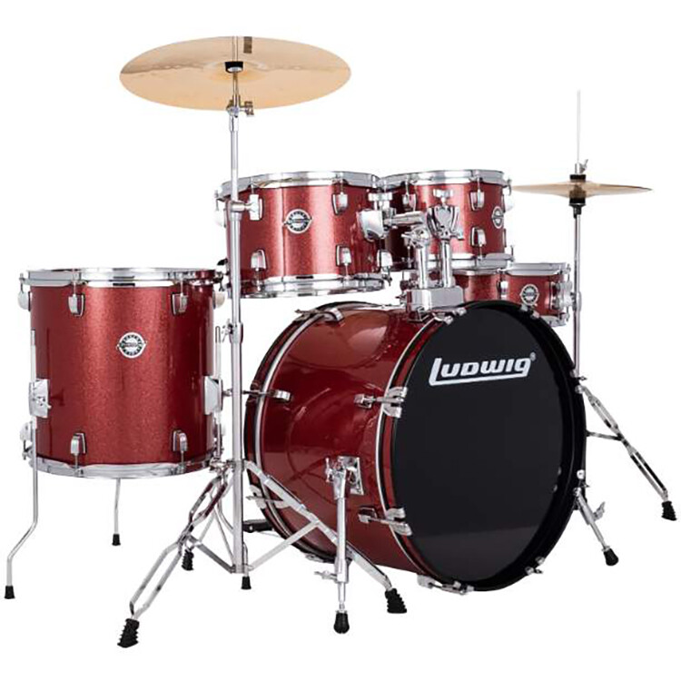 Ударная установка из 5 частей серии Ludwig Accent - Red Sparkle 98590₽