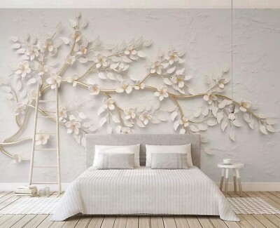 3D White Branch G16967 Wallpaper Wall Murals Removable Self-adhesive Honey