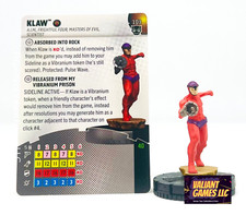 Marvel Heroclix Klaw 103 w/ Card Black Panther Set