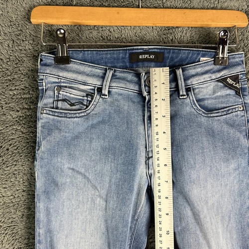 Replay Womens Jeans Super Skinny Light Blue Stretch W26 L30 - Picture 13 of 14