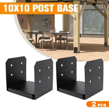 2Pack Nominal 10x10 Post Base for Concrete, Pergola Bracket Kit, 1-Inch Standoff
