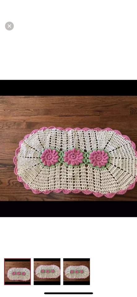 BRAND NEW HANDMADE CROCHET PINK RUG/TABLETOP | eBay