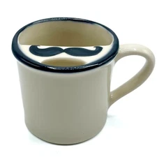 Taconic Stoneware Mustache Guard Mug Handmade in USA by Artisans - Unique Gift