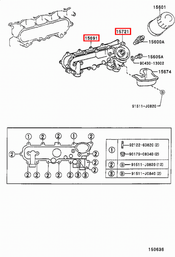 Genuine LandCruiser 105 100 Series 1HD FTE 1HZ Oil Cooler Cover w Gasket - Picture 8 of 16