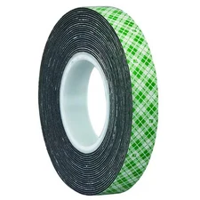 3m Double-Sided Foam Tape, 1 in W, 5 yd L, 1/32 in, Polyurethane Foam,