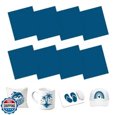 HTVSTD Blue Sublimation Ink Transfer Sheets 8 Sheets 12'' x 10''Navy Blue Sub