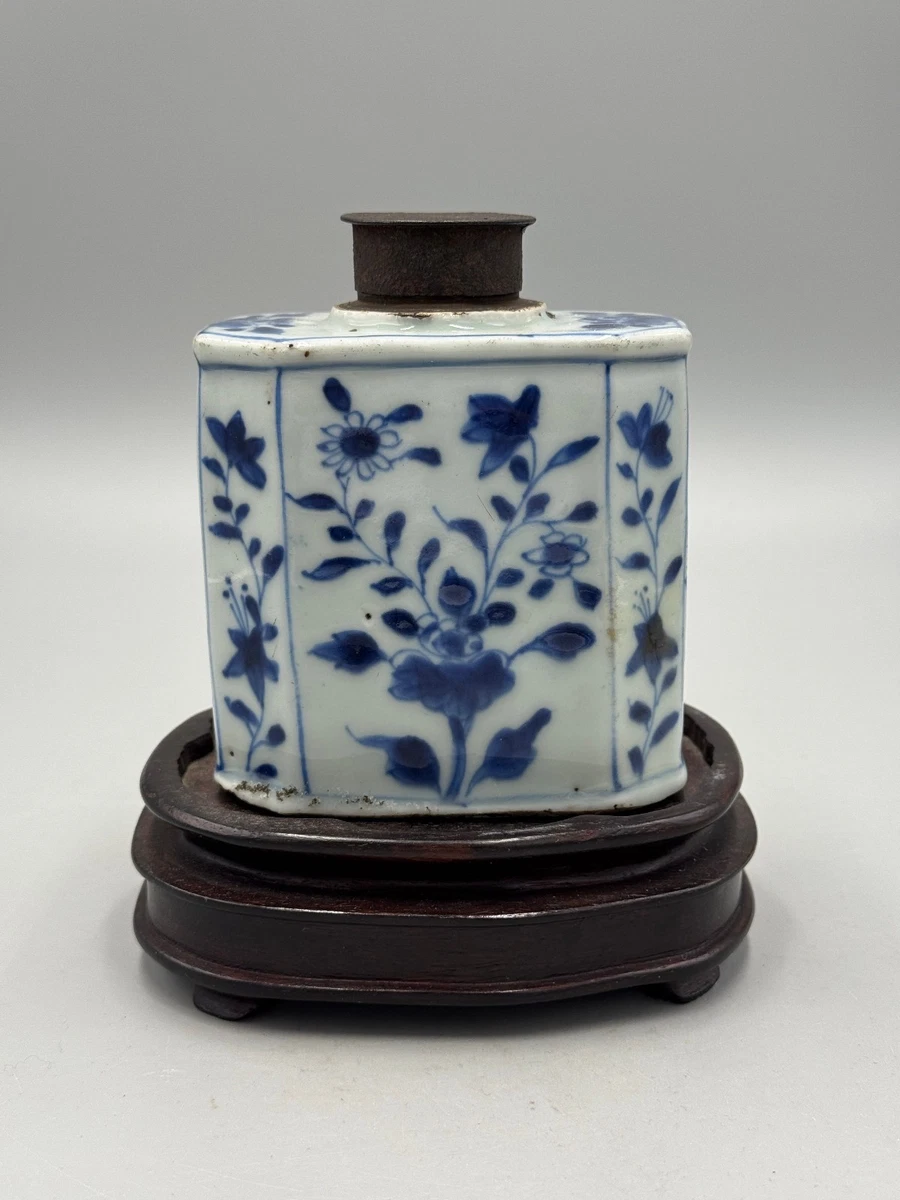 陶瓷中国古董茶叶罐蓝色| eBay