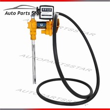 12V 20GPM Fuel Transfer Pump Diesel Gas Gasoline Kerosene Car Truck Flow Meter