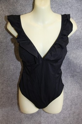 BADEANZUG SCHWIMMANZUG GRÖSSE 40 SCHWARZ MIT VOLANT PADS ACCESSORIZE
