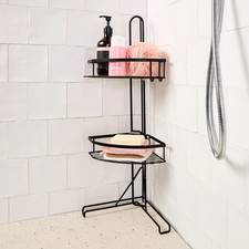 Adjustable Corner Shower Caddy - Black