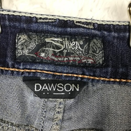 Silver Jeans Womens Dawson Boot Cut Blue Denim Flap Pocket Dark Wash Plus 18 - Picture 6 of 12