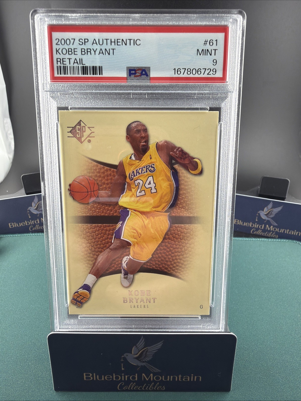 2007 SP AUTHENTIC RETAIL #61 KOBE BRYANT PSA 9