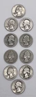 Washington Silver Quarters set of 10 1940 to 1949. 90% Silver