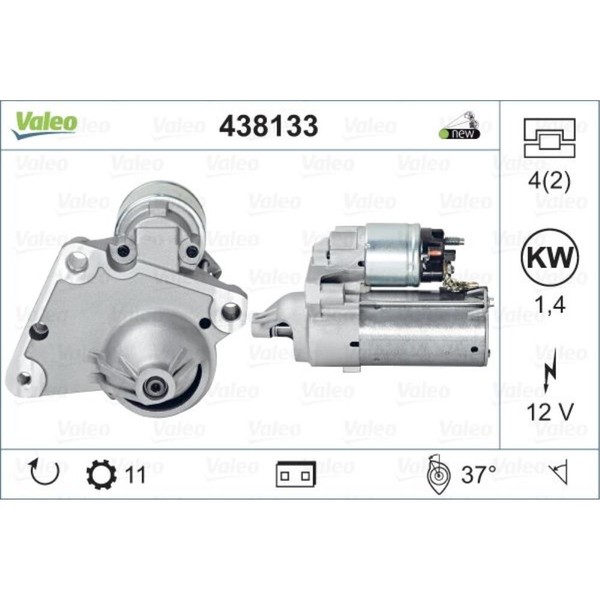 Valeo Starter 1.4 KW FüR CitroëN Berlingo 1.6 Hdi 90 Peugeot Rifter 307 Break-image