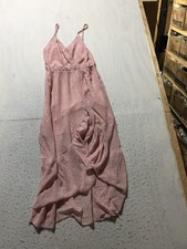NEW Kirundo Tank Dress Womens M Medium Pink White Speckled V Neck Spaghetti