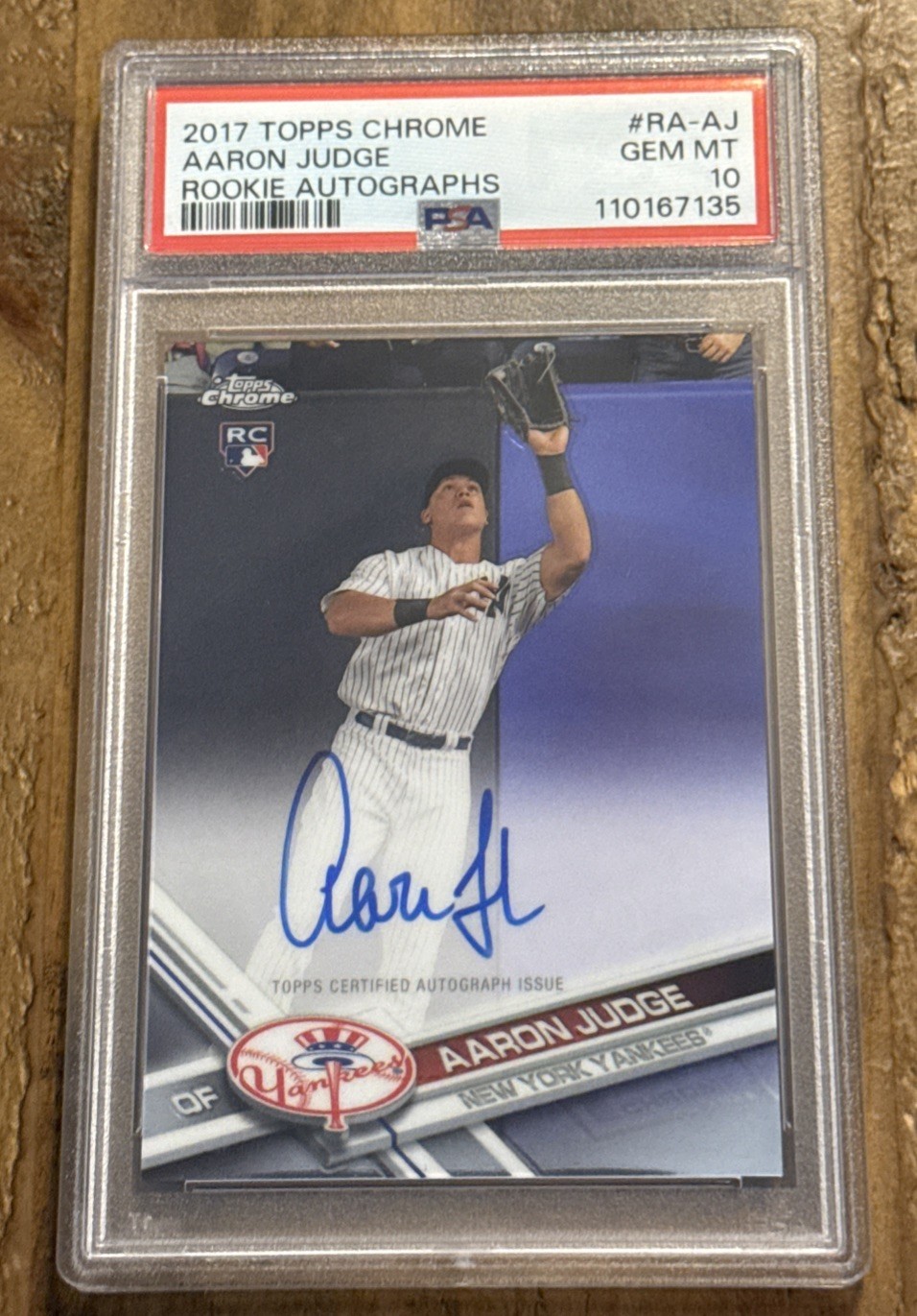 2017 Aaron Judge Topps Chrome Rookie Autograph PSA 10 Yankees Auto Low Pop. 53