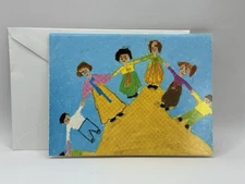 Vintage World Vision Blank Greeting Card w/ Envelope United we Stand